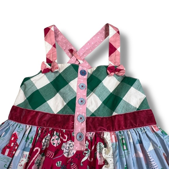 white christmas dresses Knot Dress Hoppy Rainbow 2T main image 0